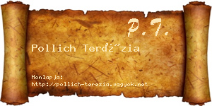 Pollich Terézia névjegykártya